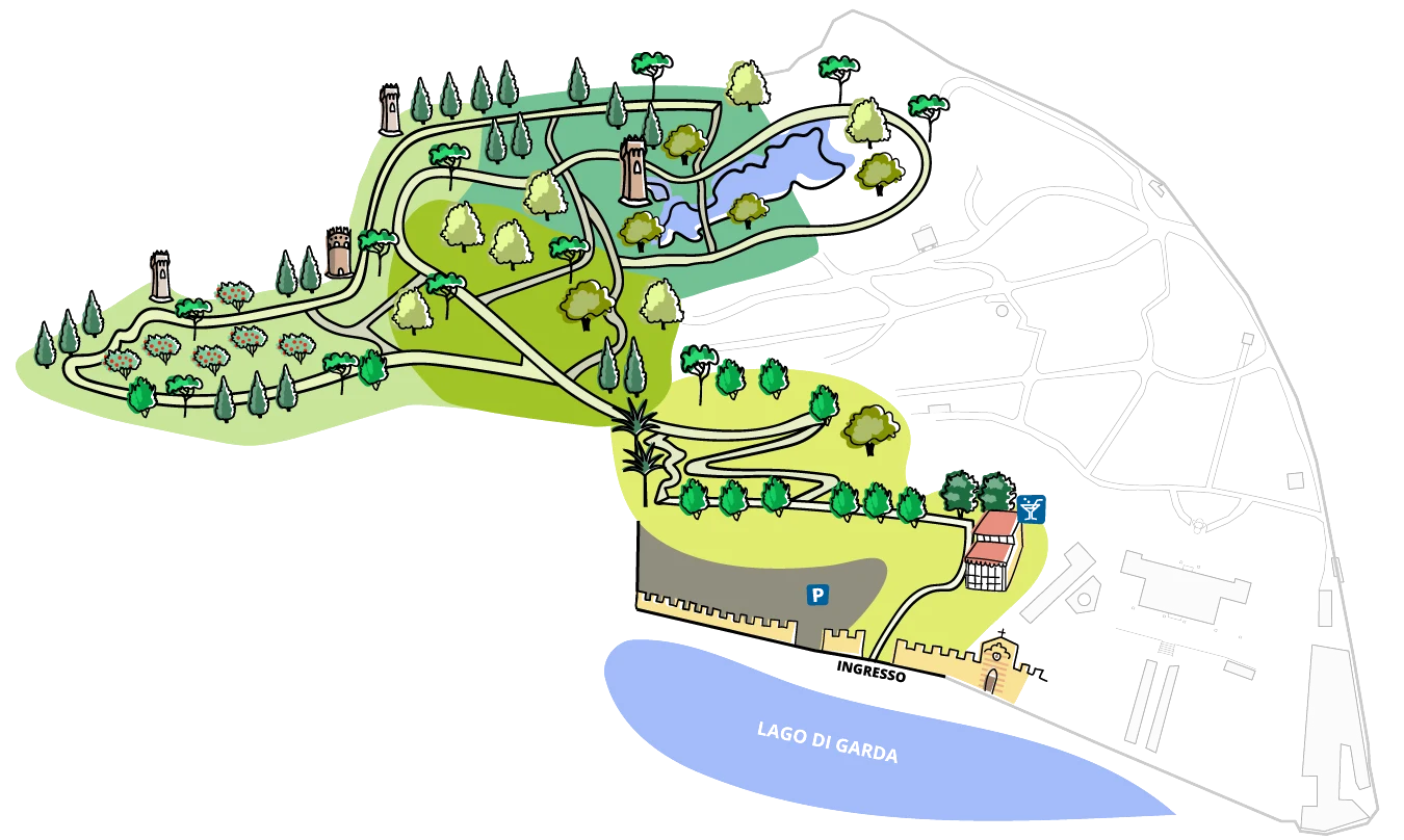 Mappa illustrata del Parco degli Albertini